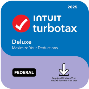 TurboTax Desktop Deluxe 2025 Federal Tax Return Software [Download]