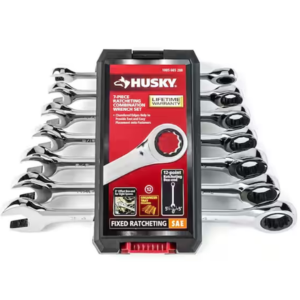 Husky 7-Piece Ratcheting Combination Wrench Set