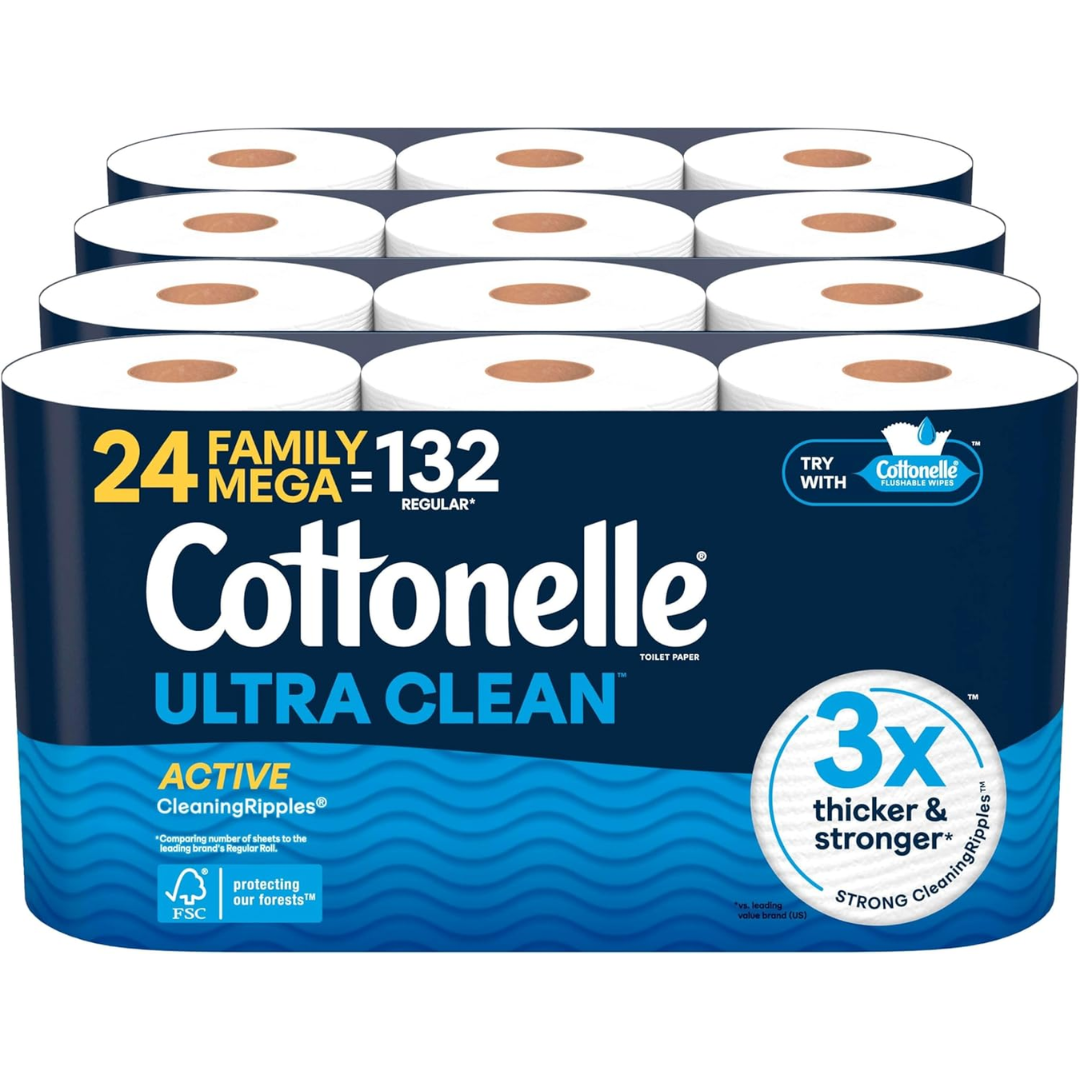 Cottonelle 24-Count Toilet Paper Mega Rolls