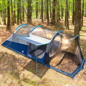8-Person Double Layer Camping Tent w/Screen Porch