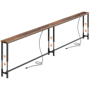 Adjustable Behind Sofa Table w/Outlet
