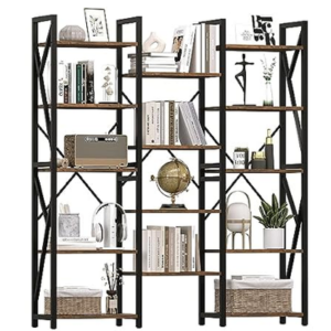 Triple Wide 5-Tier Bookshelf