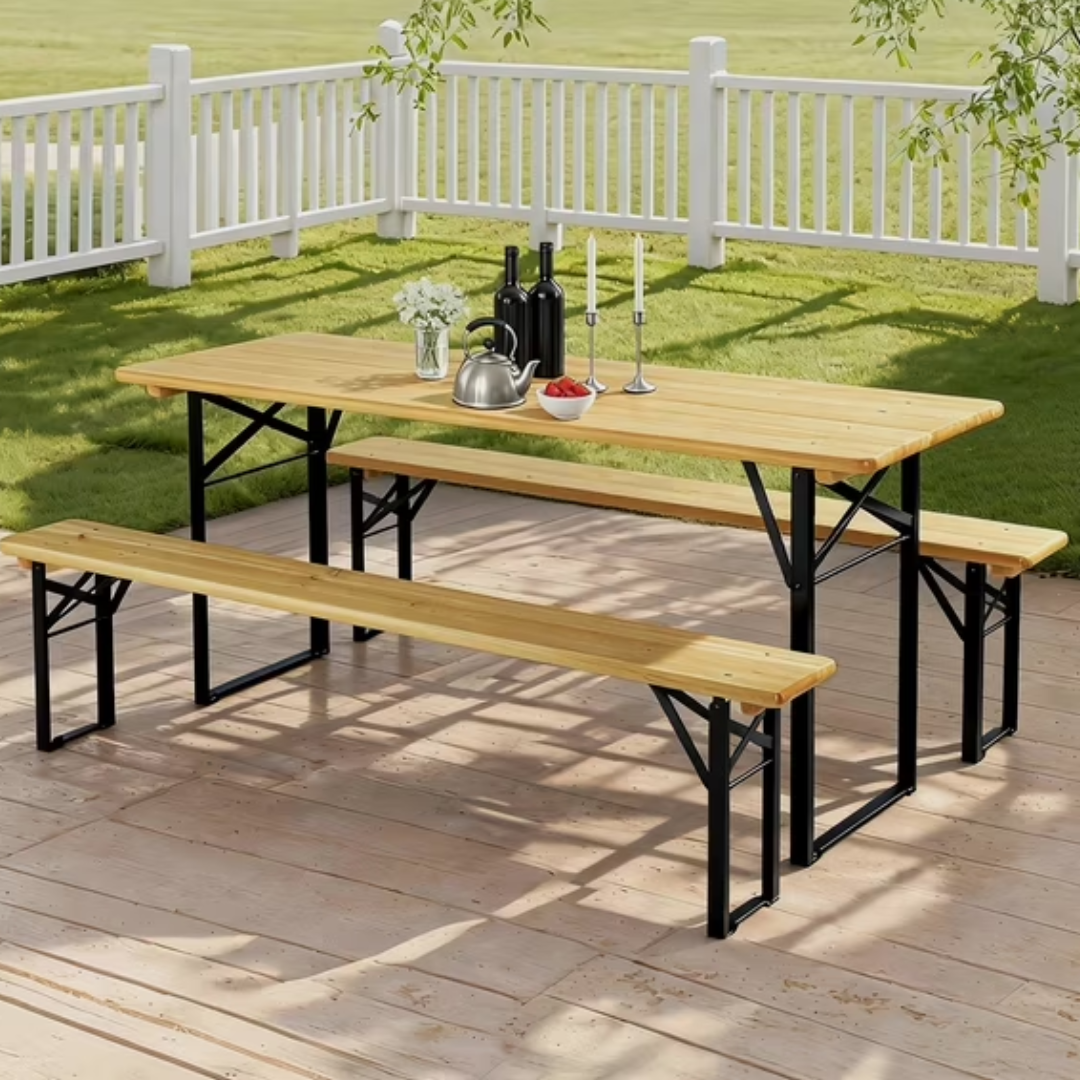 Ktaxon 6' Wooden Folding Picnic Table Set