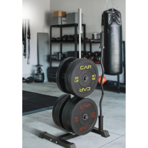 Cap Barbell Olympic Plate Tree Rack w/Holders
