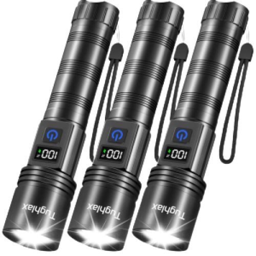 3-Pack 5-Mode Rechargeable Flashlights