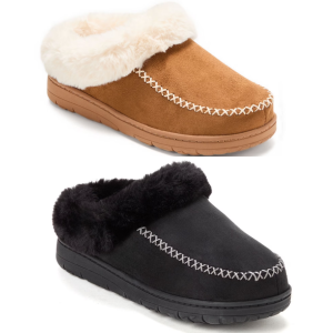 Dearfoams Women's Moc Toe Clog Slippers