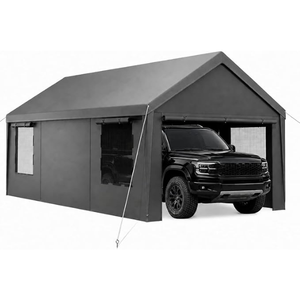 Waterproof 12'x20' Carport Canopy w/Removable Sidewalls/Door