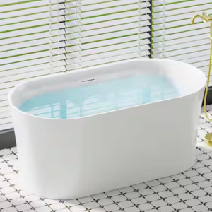 Acrylic Freestanding 59'' Soaking Bathtub