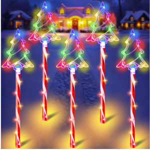 5-Pack Christmas Pathway Lights w/Stake