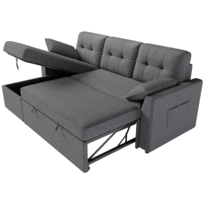Reversible Sectional Pull Out Sofa Bed w/Storage