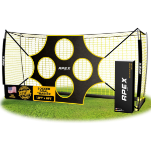 Portable 12' Soccer Net w/Removable 10-Hole Target