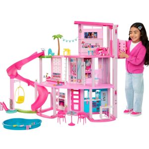 Barbie 75-Piece 3-Story Dreamhouse w/Slide & Pool