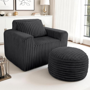 Giant Bean Bag Chair w/Ottoman