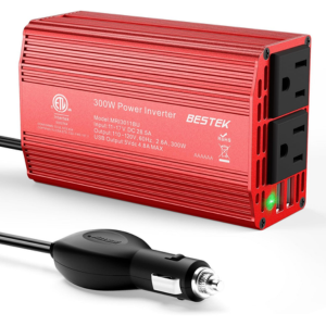 Bestek 300W Car Inverter w/Charging Ports