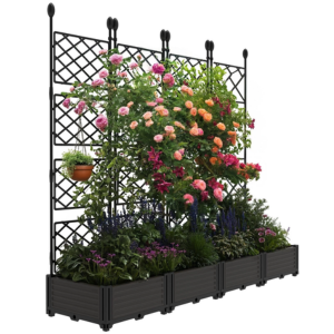 4-Pack Planter Boxes w/Trellises