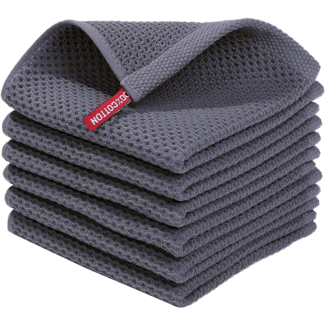 Homaxy 6-Pack Cotton Waffle Dish Cloths