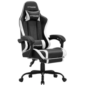 Adjustable Ergonomic Gaming Chair w/Footrest