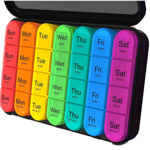 Weekly 4-Times-a-Day Pill Organizer