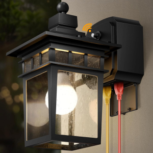Dusk to Dawn Outdoor Light w/Outlet