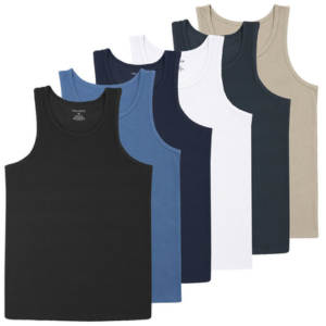 6-Pack Men's Micro Waffle Knit Tank Top