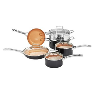 Amazon Basics 10-Piece Ceramic Nonstick Cookware Set