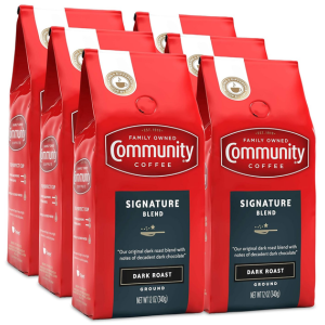 Community Coffee 6-Pack 12oz Dark Roast Ground Coffee