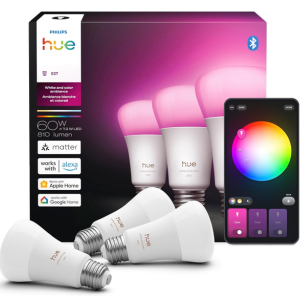 3-Pack Philips Hue Smart LED Bulb w/Alexa
