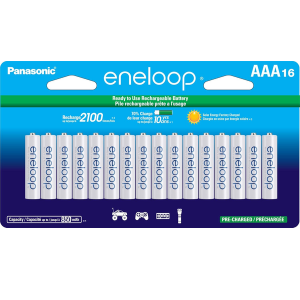 Panasonic Eneloop 16-Pack AAA Rechargeable Batteries