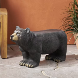 Bear Shaped Concrete Garden Bench