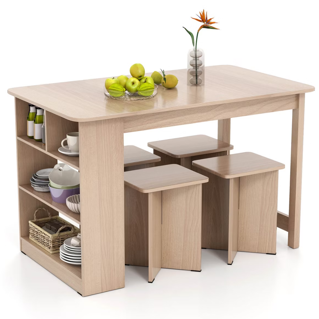 Costway 5-Piece Dining Set w/ Storage