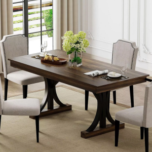 Wood 71'' 8-Person Dining Table