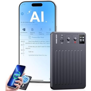 TTQ 64GB Wireless AI Digital Voice Recorder w/App