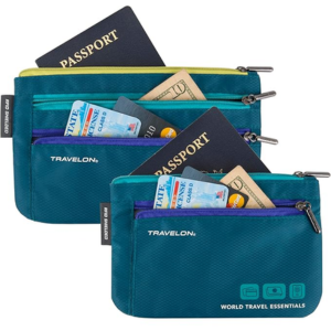 Set of 2 Travelon Currency & Passport Organizers