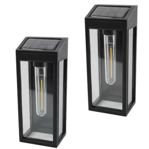 Hampton Bay 2-Pack Solar LED Outdoor Wall Lights