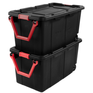 2-Pack Sterilite 40Gl. Wheeled Industrial Totes