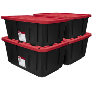 Hyper Tough 4-Pack 27Gal. Storage Bins
