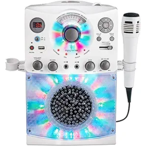 Singing Machine Bluetooth Karaoke Machine w/Microphone & Disco Lights