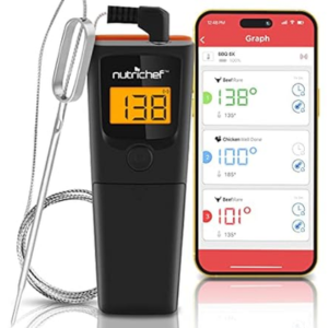NutriChef Bluetooth Meat Thermometer w/App