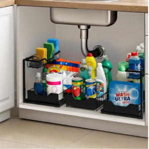 3-Pack Slide Out Under Sink Organizers