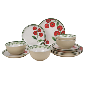 Better Homes & Gardens 12-Piece Bamboo Melamine Dinnerware Set