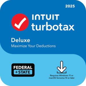 TurboTax Deluxe 2025 Federal + State Tax Return Software [Download]