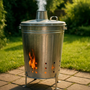Outdoor Galvanized 12Gal. Incinerator Bin