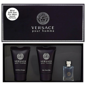 Versace Pour Homme Men's 3-Piece Mini Gift Set